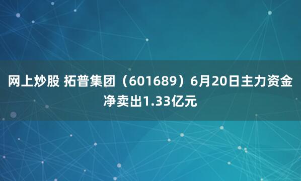 网上炒股 拓普集团（601689）6月20日主力资金净卖出1.33亿元